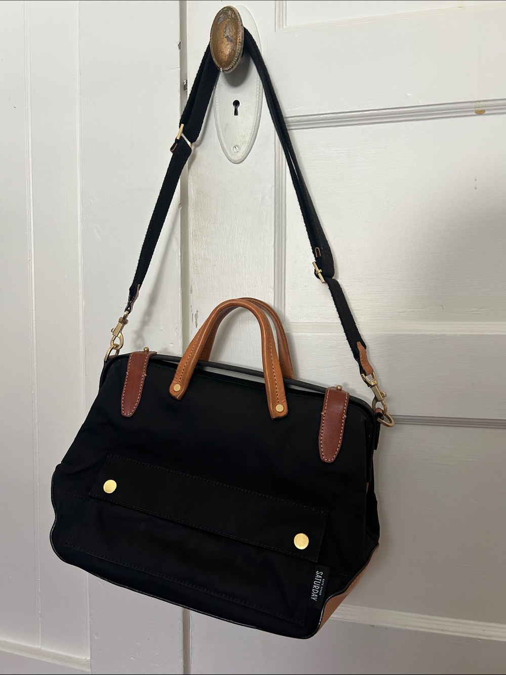 Kate Spade Saturday Satchel with Tan Leather Handles
